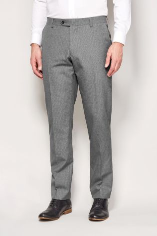 Grey Check Skinny Fit Suit Trousers